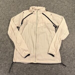 Gymshark Jacket Womens Extra Small White Hooded Lightweight Running Windbreaker